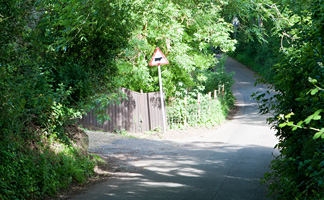 Woodpecker Cottage entrance from Lower Road, Adgestone